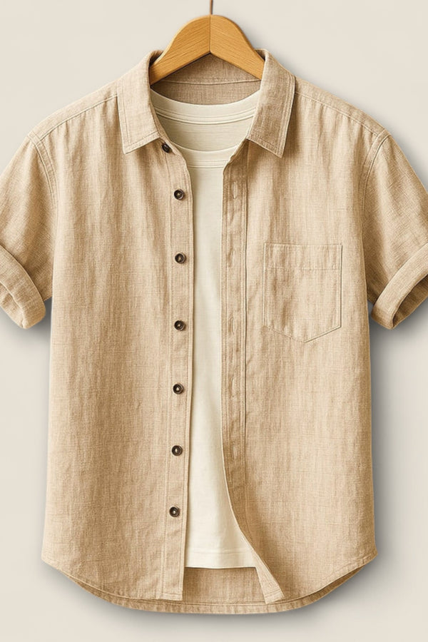 Nico - Short Sleeve Linen Shirt