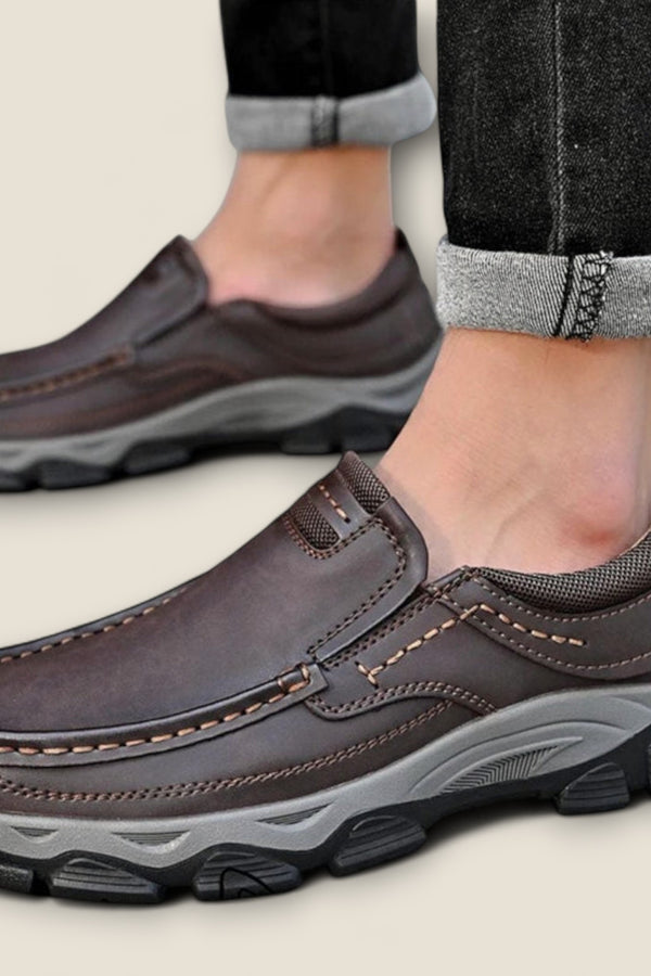 Dario - Leather Slip-On Trail Shoes
