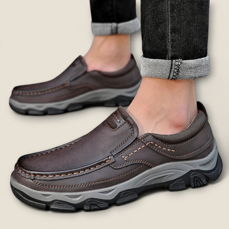 Dario - Leather Slip-On Trail Shoes