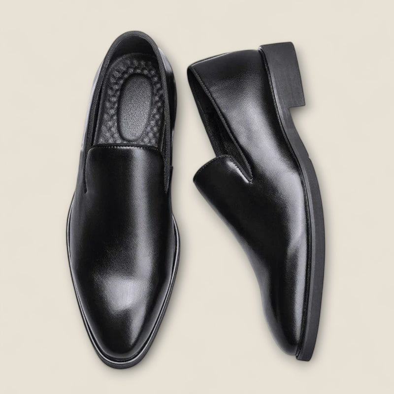 Salvatore - Shiny Leather Slip-On Shoes