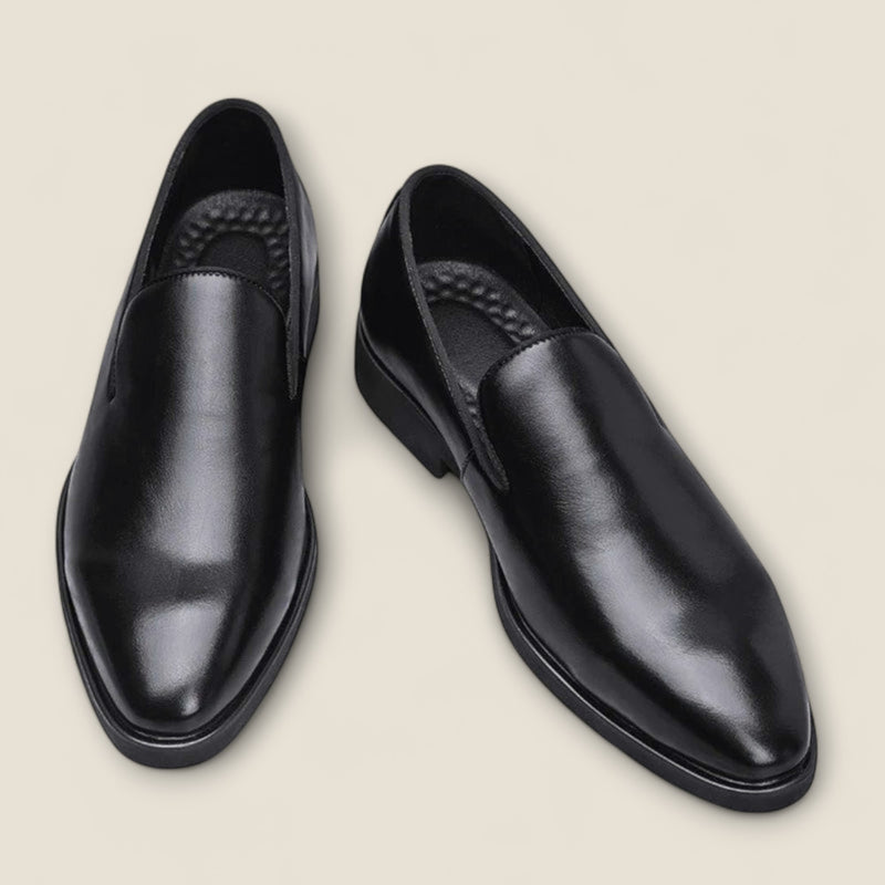 Salvatore - Shiny Leather Slip-On Shoes