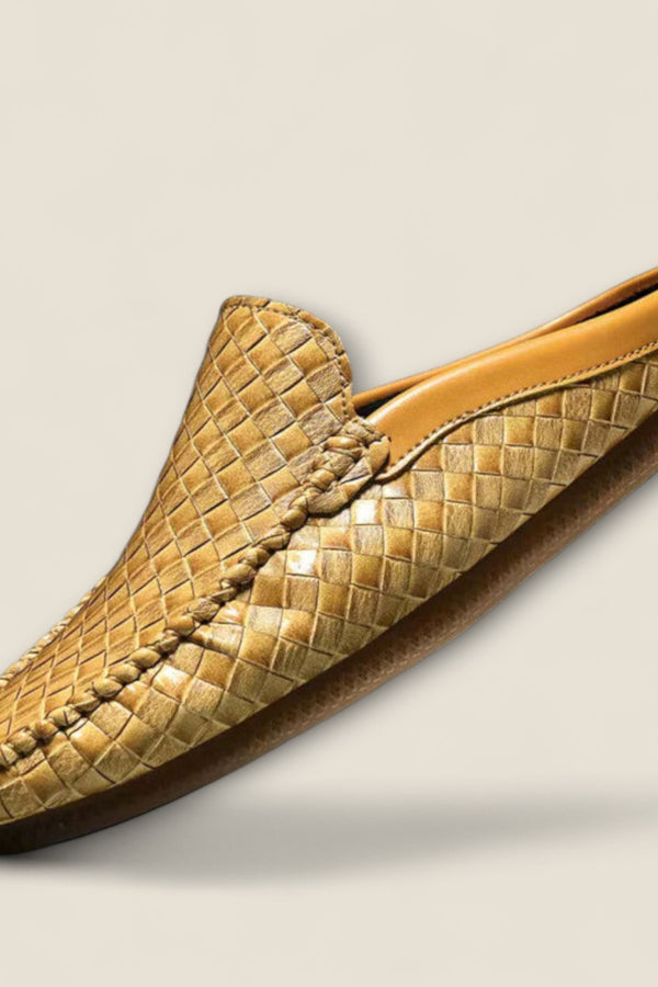 Enzo - Braided Leather Slide Sandals