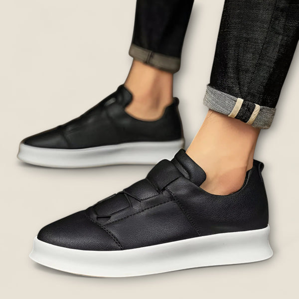 Enzo - Leather Slip-On Sneakers