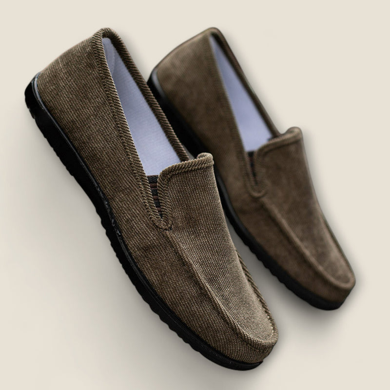 Cassaro - Velvet Corduroy Slip-On Shoes