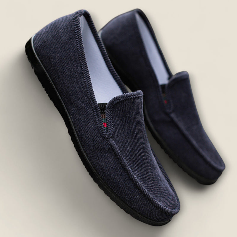 Cassaro - Velvet Corduroy Slip-On Shoes