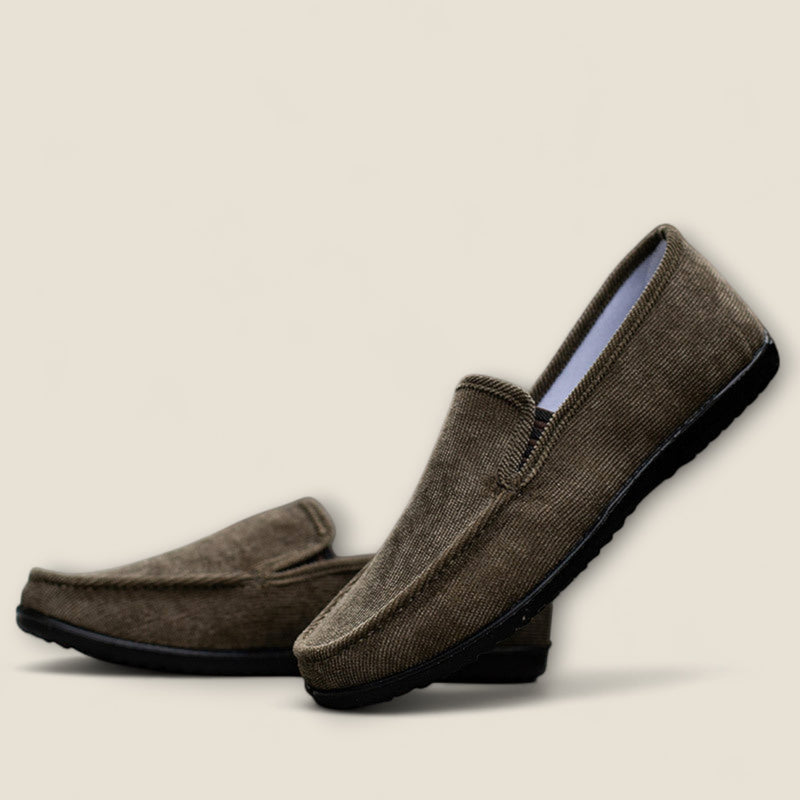 Cassaro - Velvet Corduroy Slip-On Shoes