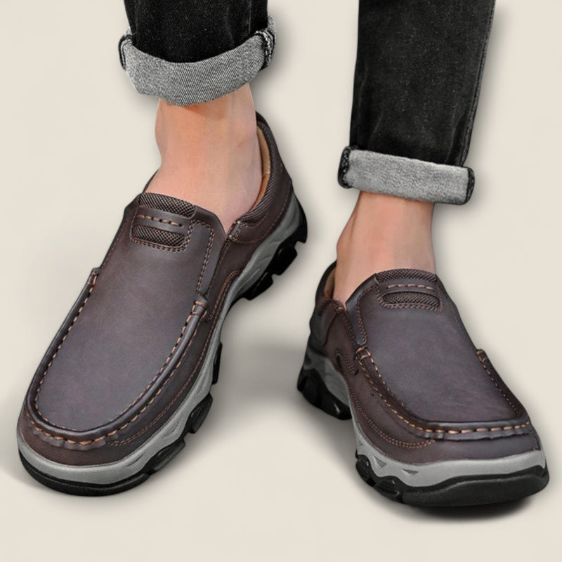 Dario - Leather Slip-On Trail Shoes