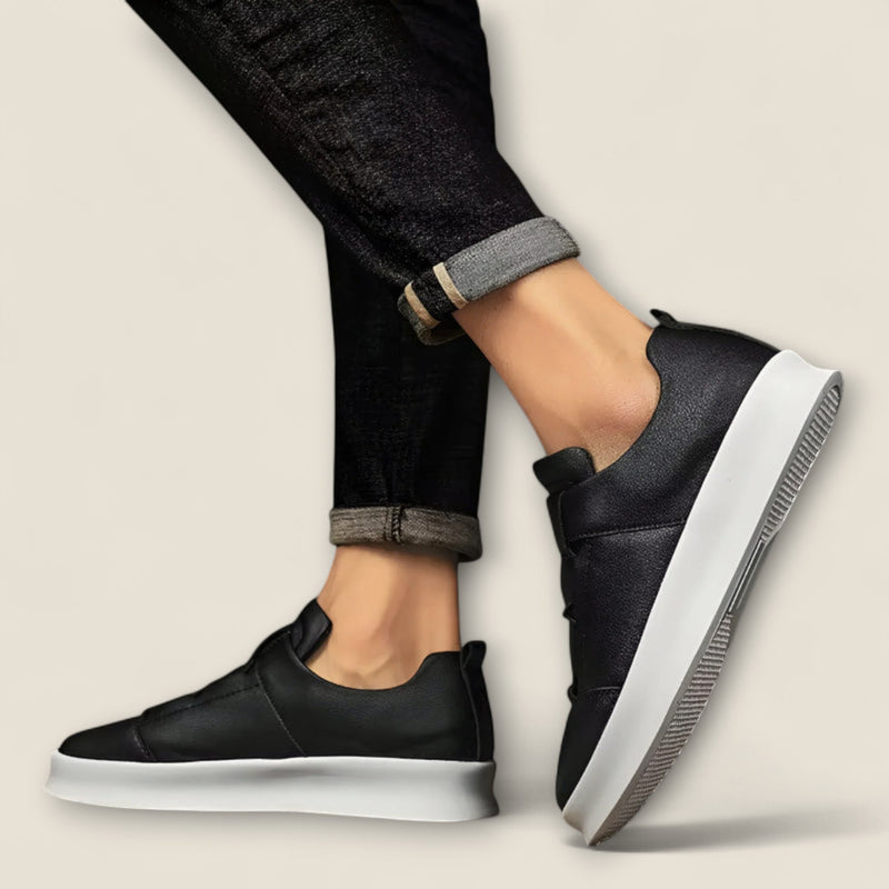 Enzo - Leather Slip-On Sneakers