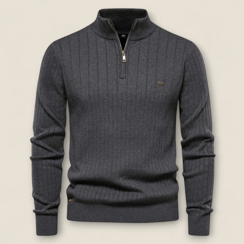 James- Textured Rib Knit Sweater