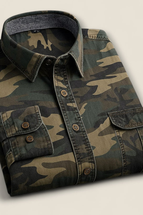 Enzo - Cotton Button-Up Shirt