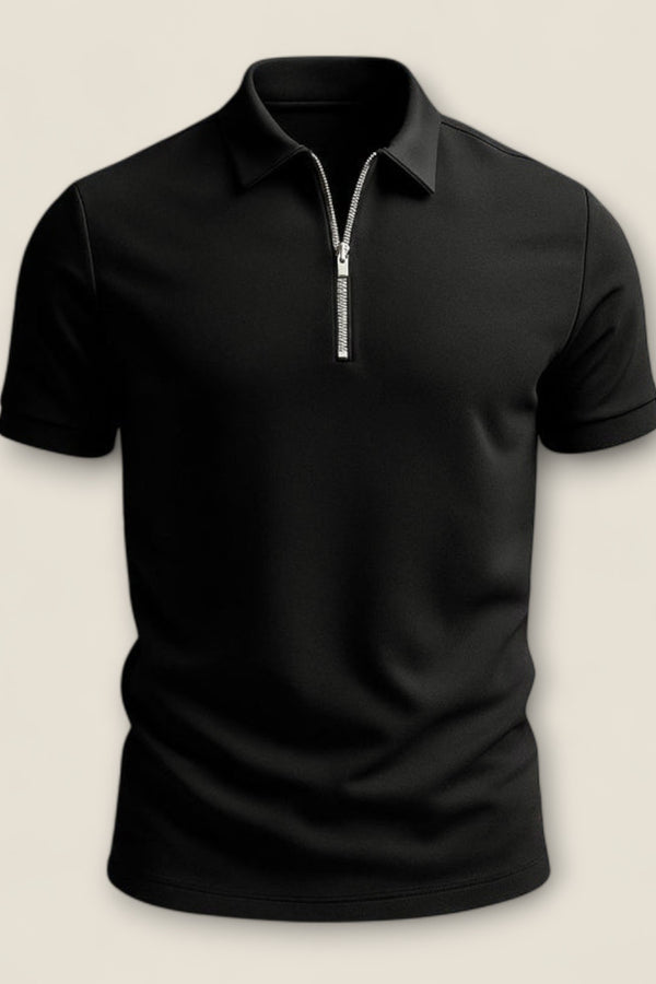 Marco - Zip-Up Polo Shirt