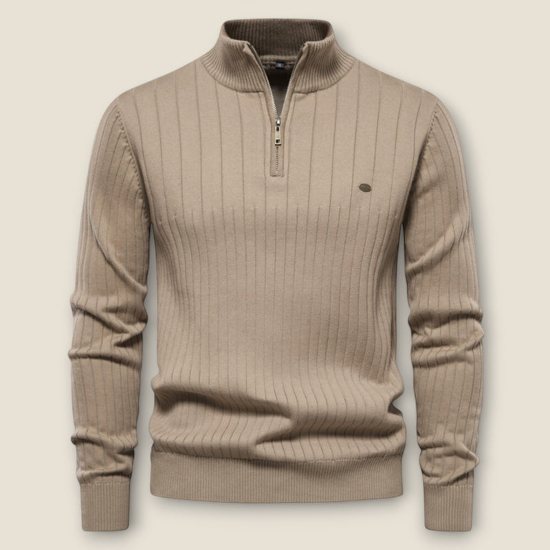James- Textured Rib Knit Sweater