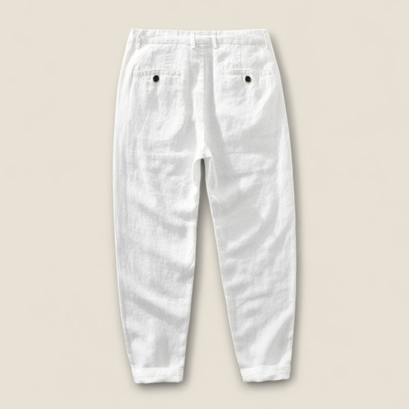 Mateo - Straight-Leg Linen Pants