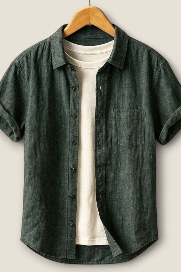 Nico - Short Sleeve Linen Shirt
