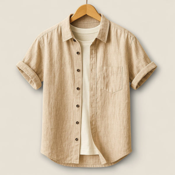 Nico - Short Sleeve Linen Shirt