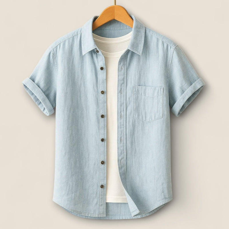 Nico - Short Sleeve Linen Shirt