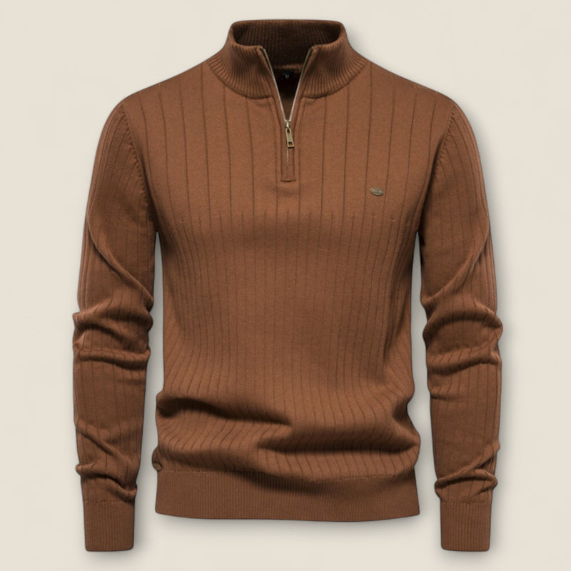James- Textured Rib Knit Sweater
