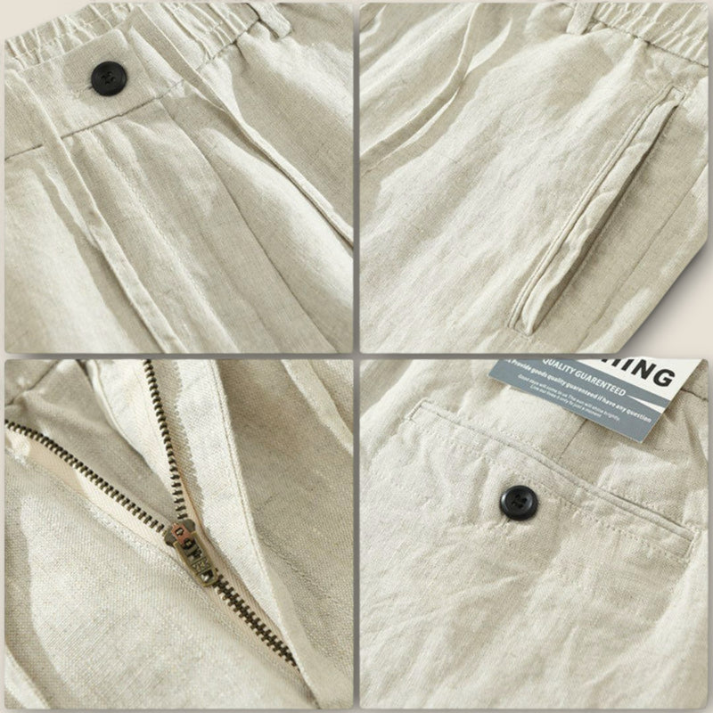 Leandro - Linen Drawstring Pants