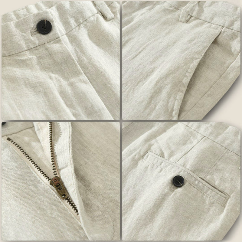 Mateo - Straight-Leg Linen Pants