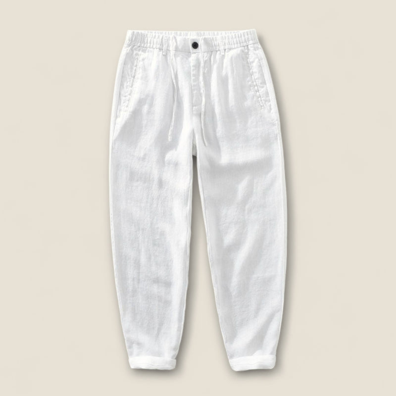 Leandro - Linen Drawstring Pants