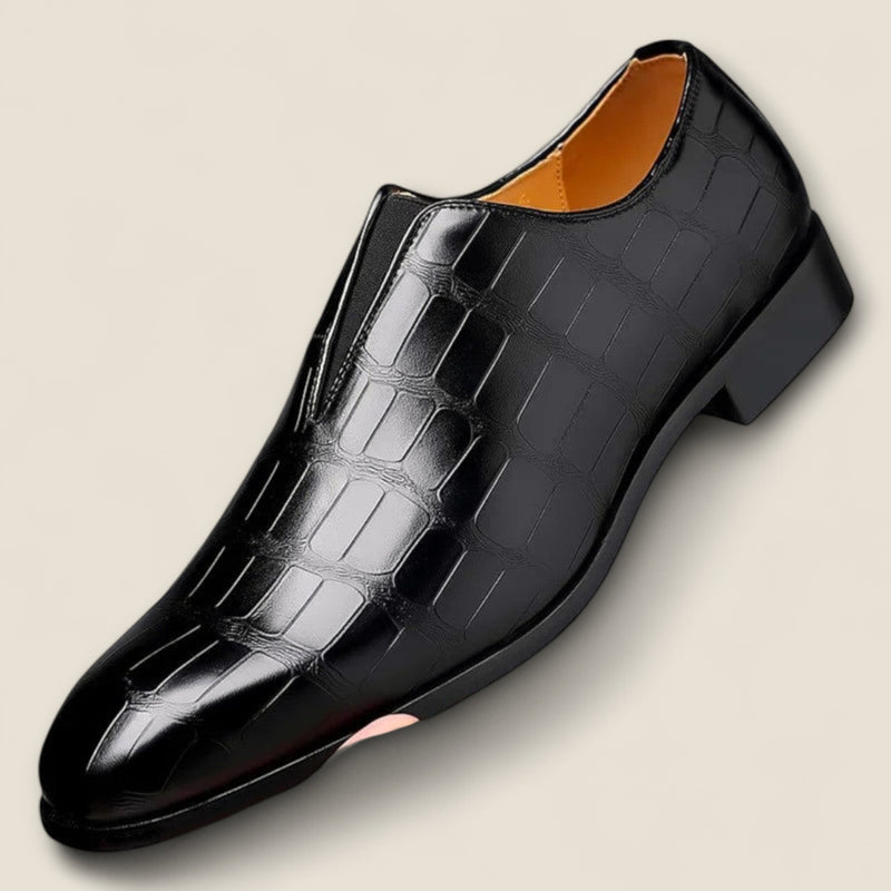 Salvatore - Embossed Leather Loafers
