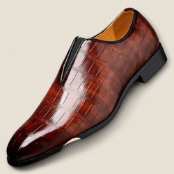Salvatore - Embossed Leather Loafers