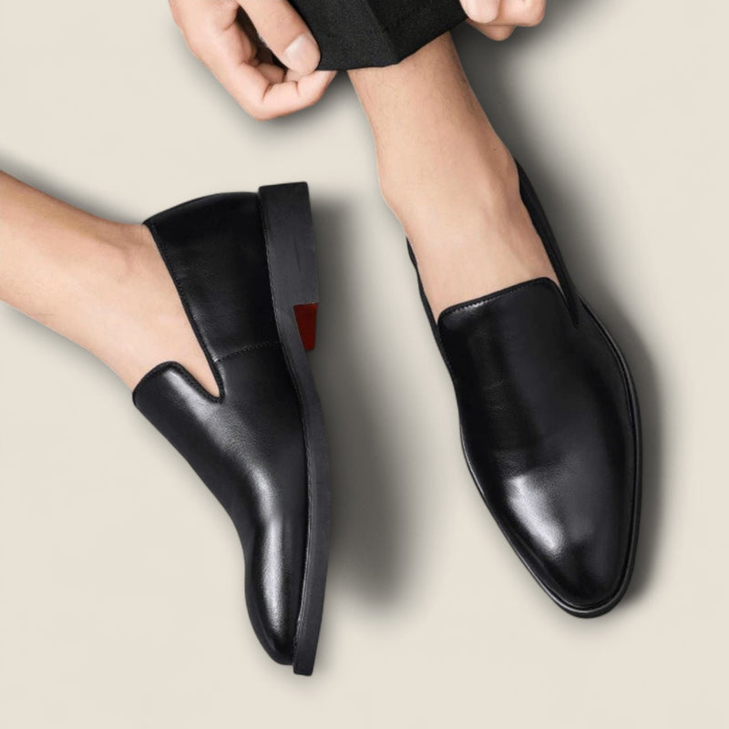 Salvatore - Shiny Leather Slip-On Shoes