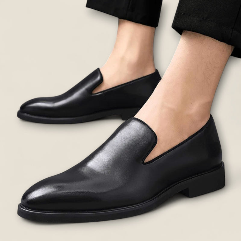 Salvatore - Shiny Leather Slip-On Shoes