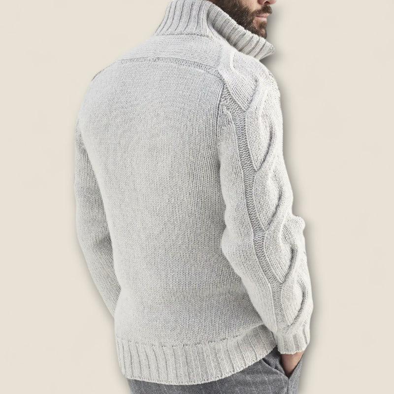 Stefano - Cable Knit Zip-Up Jacket