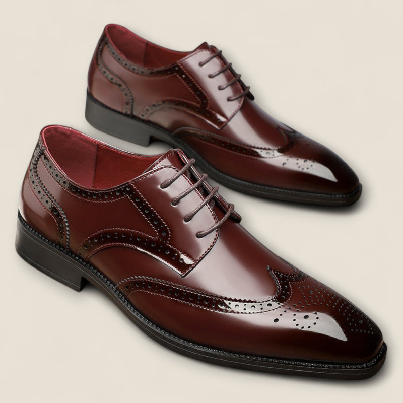 Santiago - Leather Wingtip Formal Shoes