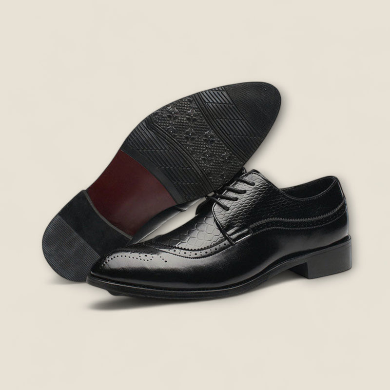 Domenico - Embossed Wingtip Dress Shoes