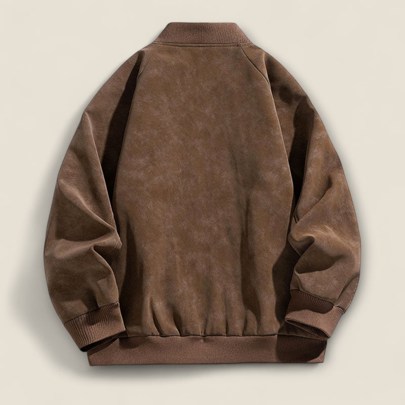 Alonso - Suede Bomber Coat