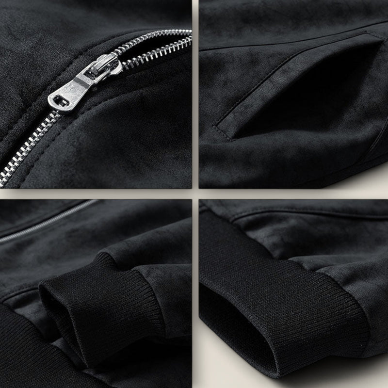 Alonso - Suede Bomber Coat