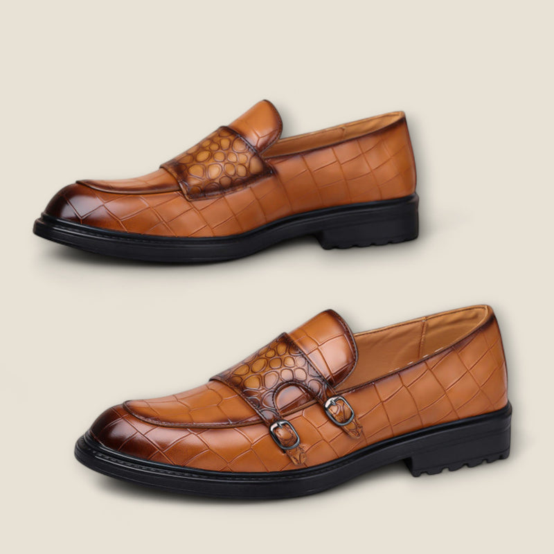 Arturo - Leather Monk Strap Loafers