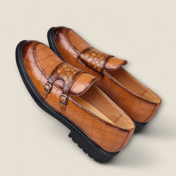 Arturo - Leather Monk Strap Loafers