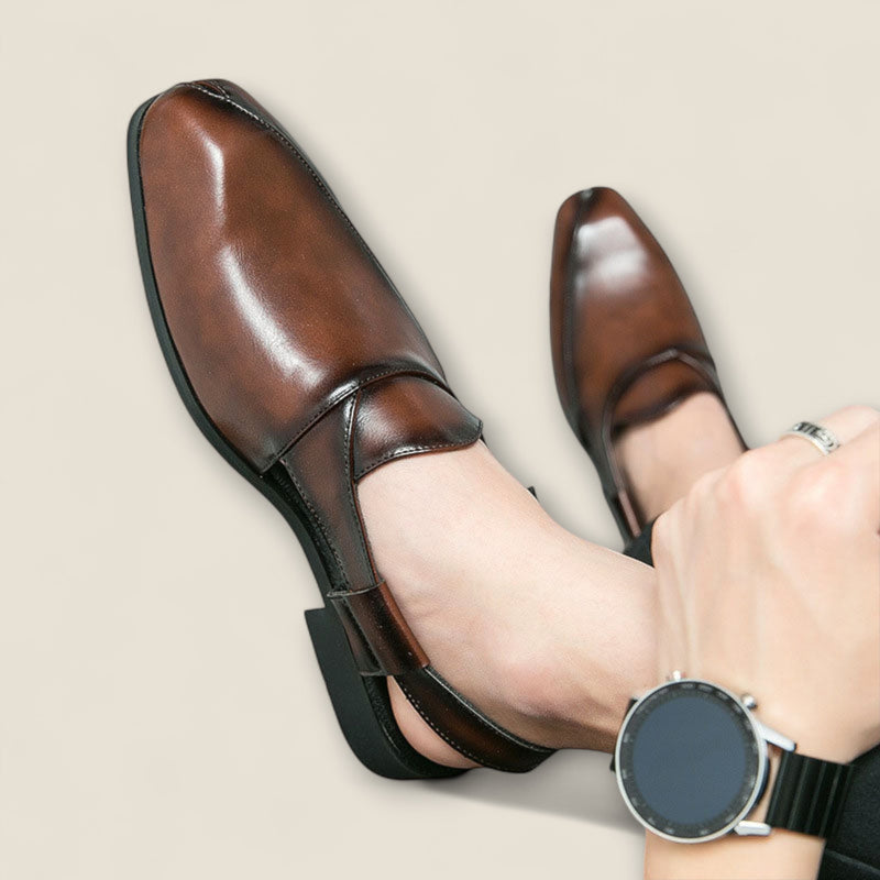 Aurelio - Leather Backstrap Shoes