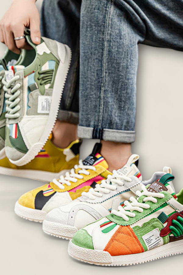 Alonzo - Y2K Retro Patchwork Sneakers