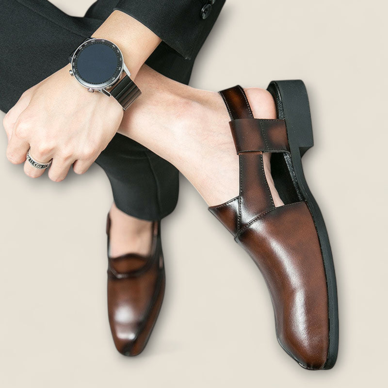 Aurelio - Leather Backstrap Shoes