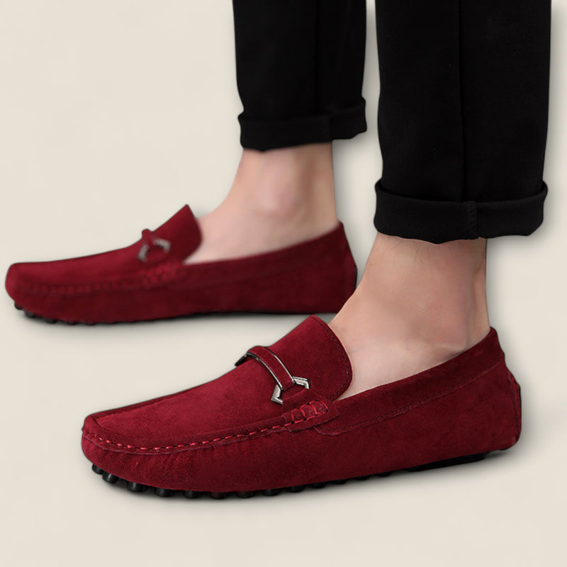 Leonardo - Suede Loafers with Bit Detail