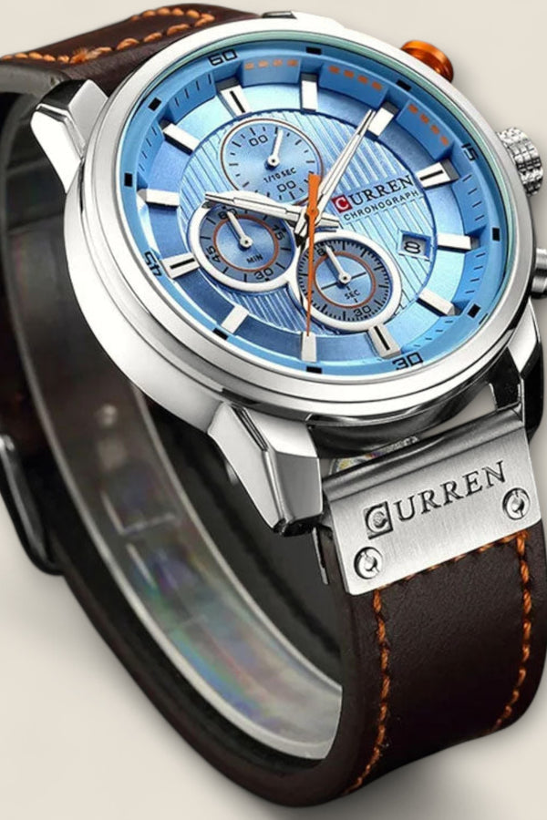 Renzo - Leather Chronograph Watch