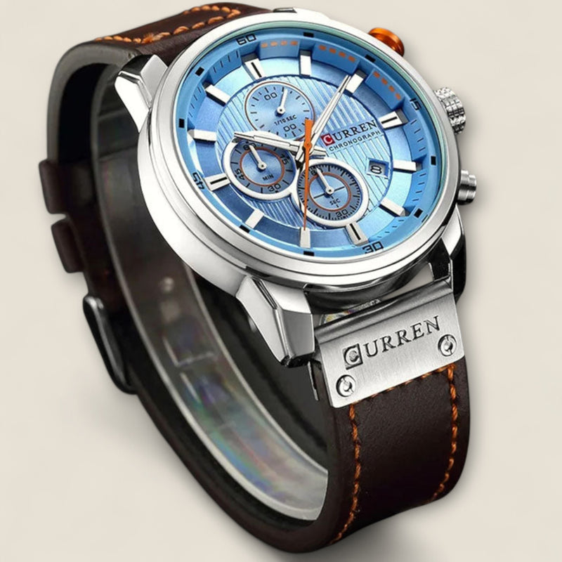 Renzo - Leather Chronograph Watch