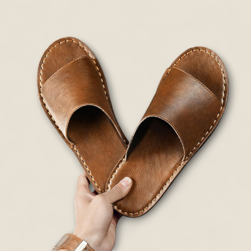 Sandro - Leather Slide Sandals for Effortless Style