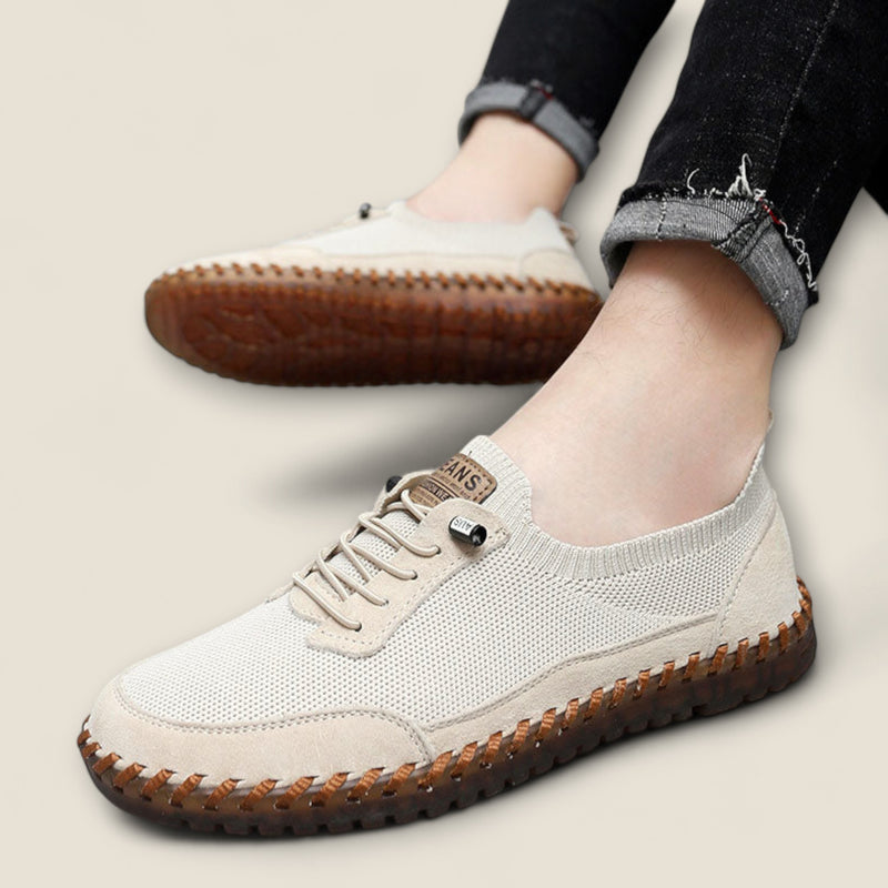 Marco - Knit and Leather Fusion Sneakers