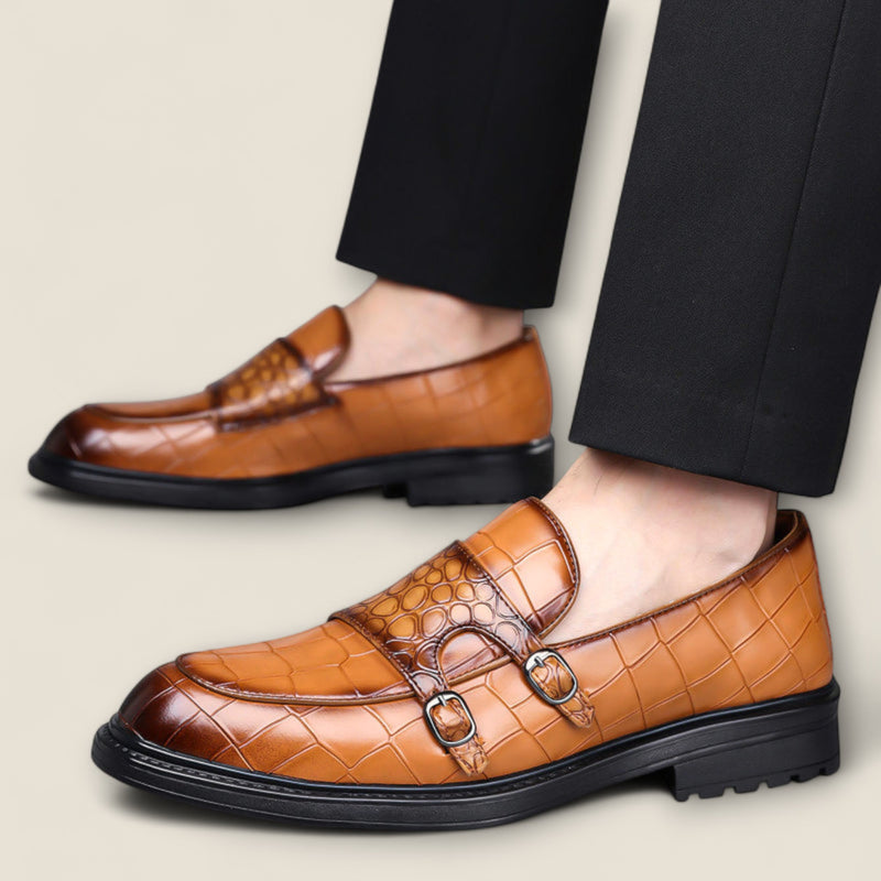 Arturo - Leather Monk Strap Loafers