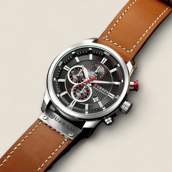 Renzo - Leather Chronograph Watch