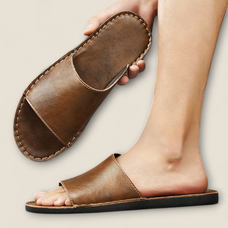 Sandro - Leather Slide Sandals for Effortless Style