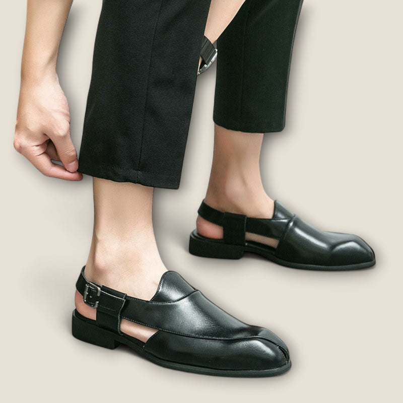 Aurelio - Leather Backstrap Shoes