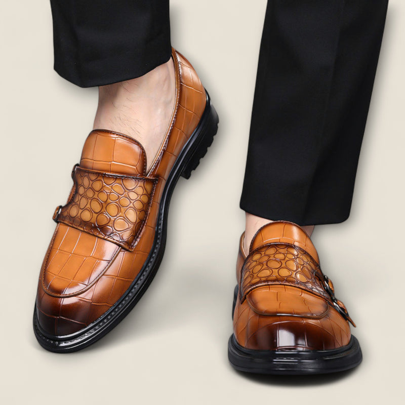 Arturo - Leather Monk Strap Loafers