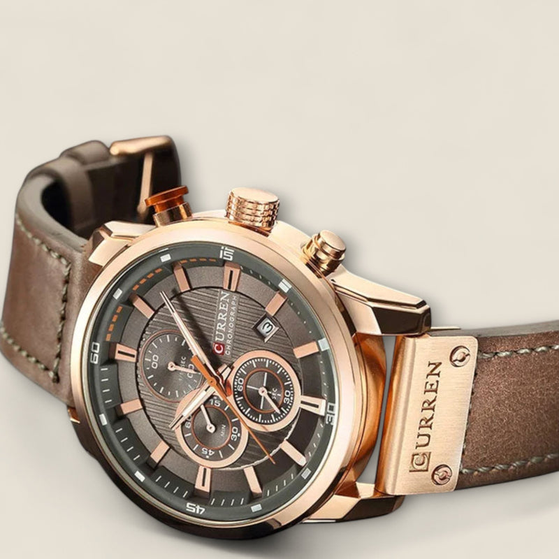 Renzo - Leather Chronograph Watch