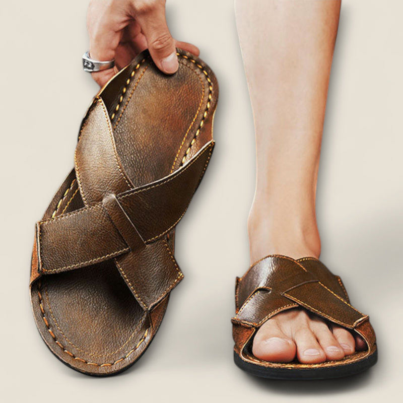 Diego - Leather Slip-On Sandals